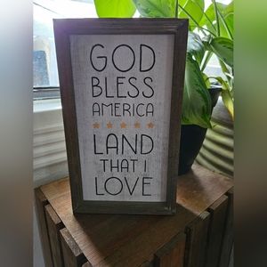 "God Bless" Wooden Sign